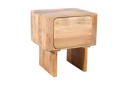 Szafka nocna drewniana mango naturalne 50x40x55 cm z szufladą – styl skandynawski HG-05-MN