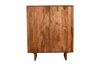 Wysoka komoda-bieliźniarka z drewna mango w kolorze karmelowym – 2 drzwi, wysoka | HG-02-CR