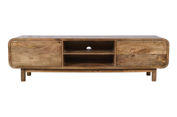 Szafka RTV mango 180 cm z litego drewna w stylu retro mid-century – karmel BC-06-CR