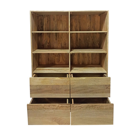 Skandynawski regał drewniany mango z szufladami ST-18-MN