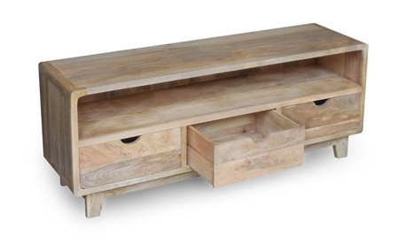 Skandynawska szafka RTV z naturalnego drewna RT-07-MN