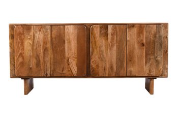 Drewniana komoda mango w kolorze karmel – 4‑drzwiowa, 165 cm | HG‑01‑CR