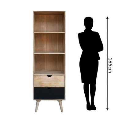 Skandynawski regał z półkami i szufladami OSLO-ST22-B