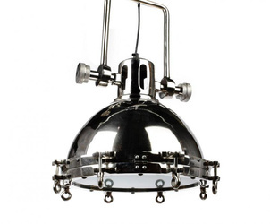 Lampa wisząca, niklowana, loft, industrialna