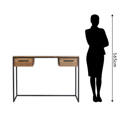 Konsola drewno metal, lotf, industrialna, akacja naturalna