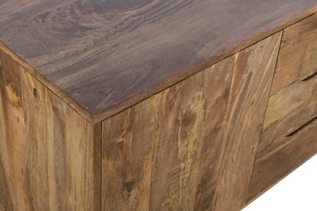 Komoda drewniana z litego drewna mango ST-12-CR w stylu skandynawskim – kolor karmel