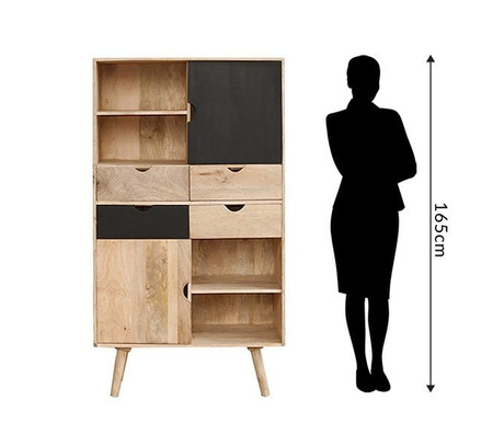 Drewniany regał skandynawski OSLO-ST04-B