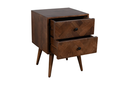 Drewniana szafka nocna na wysokich nóżkach PQ-PR07-MWL