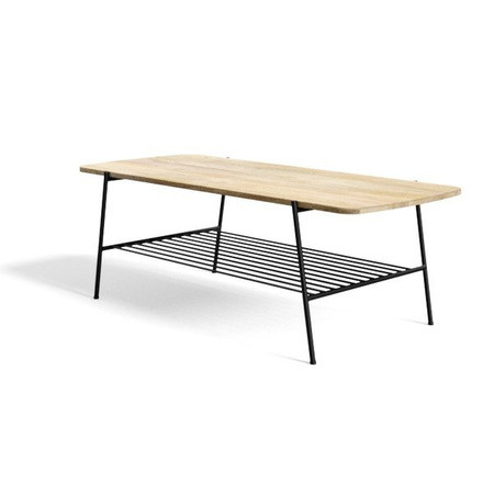 Industrialny stolik kawowy z ażurową półką SH-67-MN