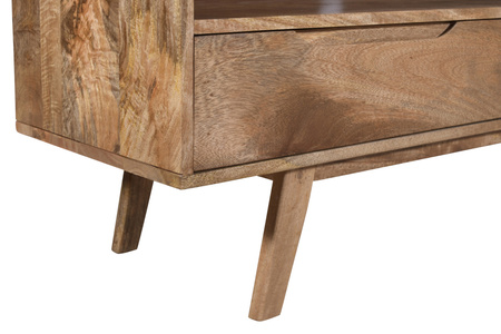 Komoda RTV z litego drewna mango ST-19-CR – kolor karmel, nowoczesny styl skandynawski, 203 cm ST-19-MWL