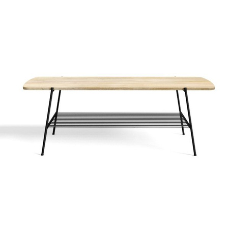 Industrialny stolik kawowy z ażurową półką SH-67-MN