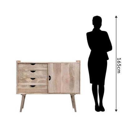 Skandynawska komoda na wysokich nóżkach OSLO-ST11-MN