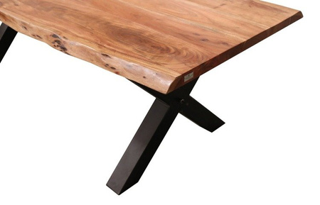 Drewniany stół z metalowym stelażem 100x210x76 TABLE-X-210