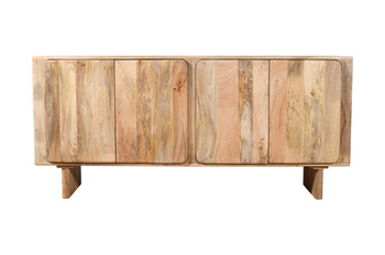 Drewniana komoda z naturalnego mango – 4 drzwi, 165×43×75 cm | model HG-01-MN