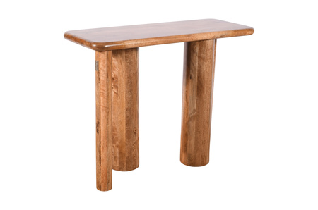 Konsola drewniana mango karmel 100×40×76 cm ED-06-CR Styl organiczny, stolik przyścienny do salonu