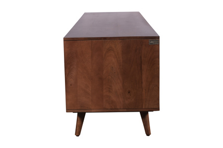 Drewniana szafka RTV w stylu boho PQ-PR13-MWL, mango orzech włoski