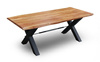 Drewniany stół z metalowym stelażem 100x210x76 TABLE-X-210