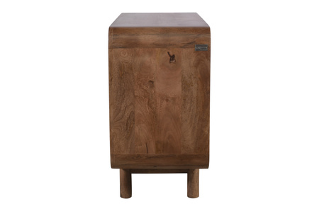 Komoda drewniana mango z drzwiczkami retro PRL mid-century – orzech włoski BC-02-MWL