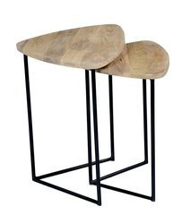 Zestaw 2 industrialnych pomocników z drewna SH-61-MN