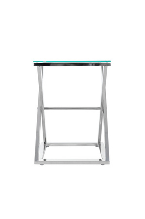 Stolik kawowy pomocnik criss cross niklowan styl NEW YORK