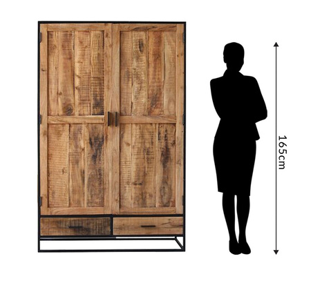 Industrialna szafa drewniana z szufladami MC-10-ANL