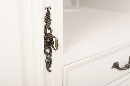 Biała szafka RTV w stylu shabby chic LY-14B534