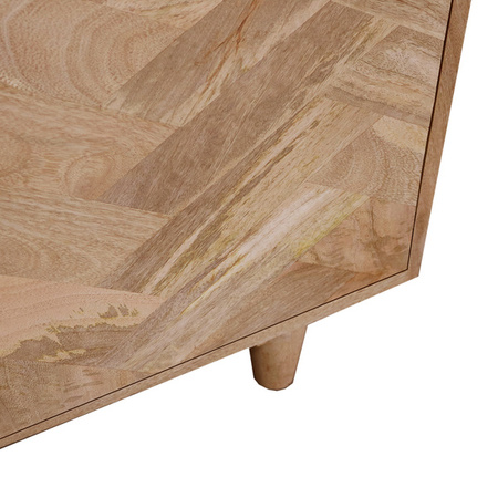 Drewniana witryna w stylu skandynawskim w jodełkę PQ-PR09-MN