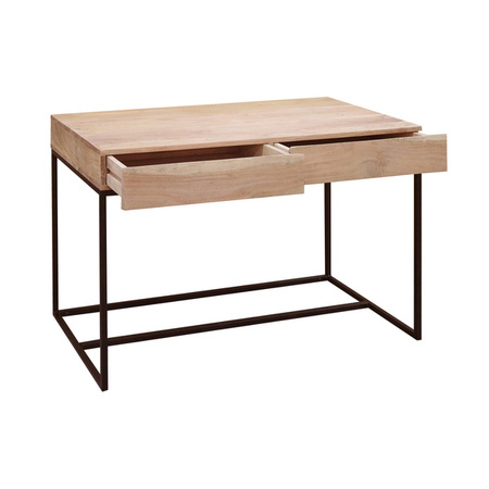 Minimalistyczne biurko industrialne z szufladami z drewna Akacji MC-12- ANL