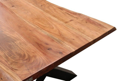 Drewniany stół z metalowym stelażem 100x210x76 TABLE-X-210