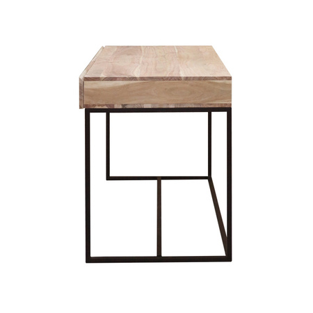 Minimalistyczne biurko industrialne z szufladami z drewna Akacji MC-12- ANL