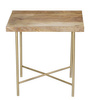 Drewniany stolik kawowy na złotych nogach RG-08-MN