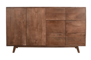 Minimalistyczna komoda skandynawska  drewniana w kolorze orzecha włoskiego ST-21-MWL