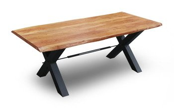Drewniany stół z metalowym stelażem 100x210x76 TABLE-X-210