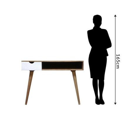 Drewniane biurko z szufladą OSLO-ST20-W