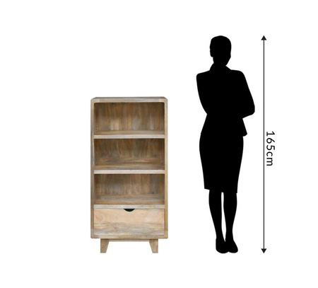 Drewniany regał z szufladą RT-12-MN