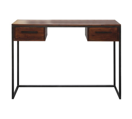 Drewniana konsola z szufladami w stylu industrialnym LV-1443-AWL