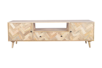 Drewniana szafka RTV w stylu boho PQ-PR13-MN