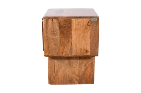 Szafka nocna loft z szufladą 50x40x55 cm – drewno mango karmelowe, nowoczesny design HG-05-CR
