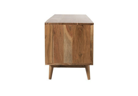 Czterodrzwiowa szafka RTV z naturalnego drewna Akacji ANK-4