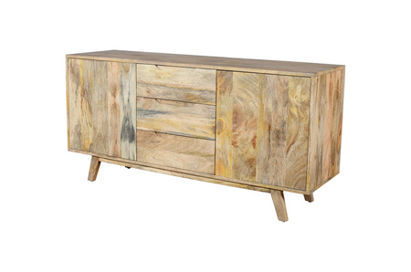 Skandynawska komoda drewniana na niskich nóżkach ST-12-MN