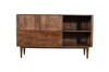 Komoda drewniana w skandynawskim stylu z drewna mango w ciemnym odcieniu FT-09-MWL