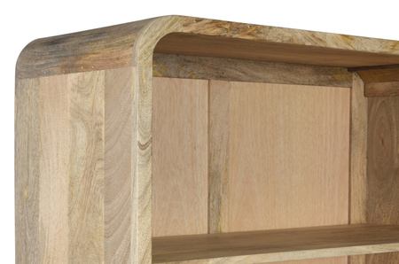 Biblioteczka drewniana mango 200 cm PRL mid-century retro – kolor naturalny BC-04-MN