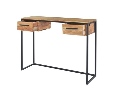 Konsola drewno metal, lotf, industrialna, akacja naturalna