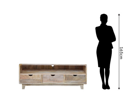 Skandynawska szafka RTV z naturalnego drewna RT-07-MN