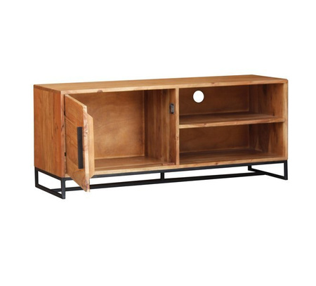 Industrialna szafka RTV z drewna i metalu LV-1435-ANL