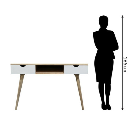 Nowoczesne biurko na toczonych nogach OSLO-ST21-W