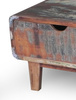 Stolik kawowy vintage z drewna z odzysku