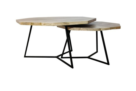 Zestaw 2 industrialnych stolików kawowych SH-69-MN