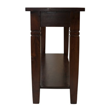 Kolonialna konsola z szufladami i półką w kolorze brązu RO-08-00A