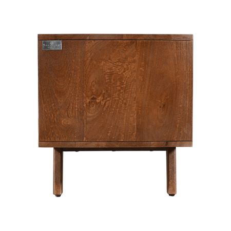 Minimalistyczna szafka RTV na niskich nóżkach mango orzech włoski ST-03-MWL